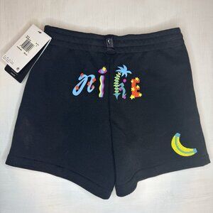 NWT NIKE I.A.I.R. Fleece Shorts Limited Exclusive Kids' Size 5 Patches Banana